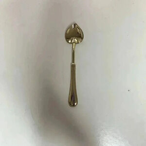 SILVERPLATED ITALY BRASS HEART TEASPOON, VINTAGE 1960s